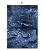 Gray Blue Botanical Diamond Painting - Inlaid Mosaic