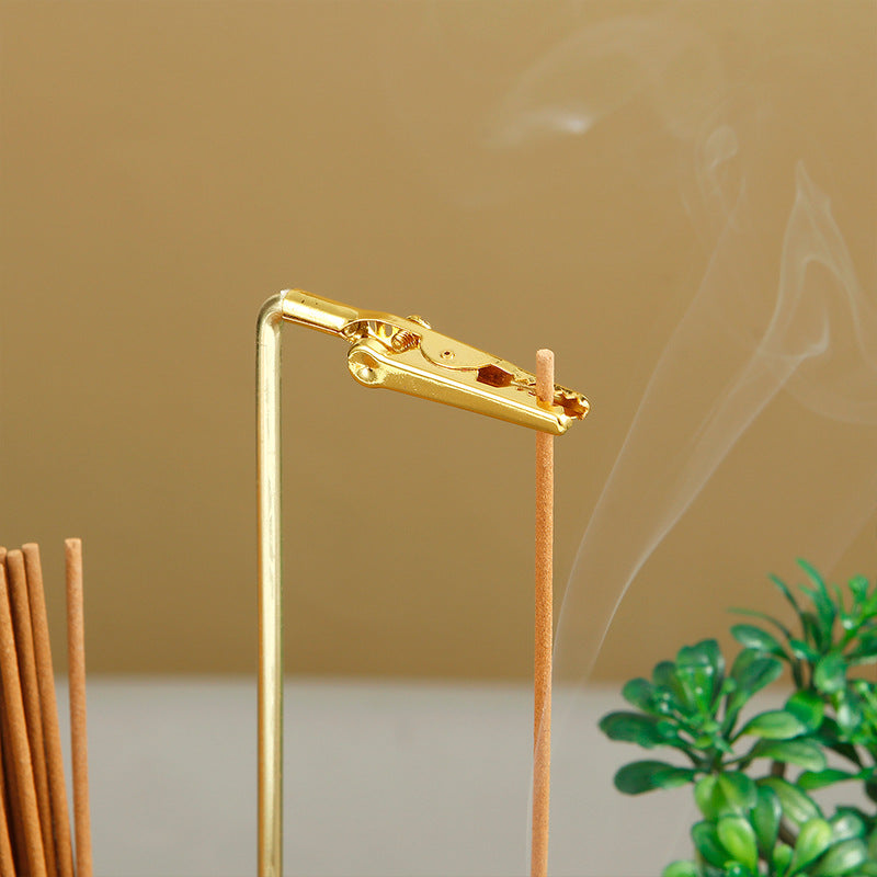 Solid Wood Figure-8 Incense Burner - Glass & Rubber Wood