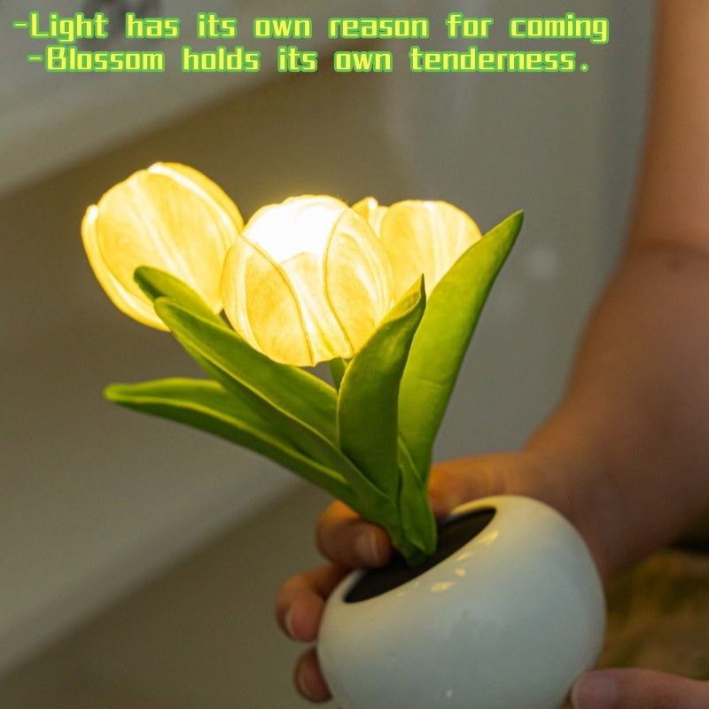LED Tulip Table Lamp - Replica Flower Vase Desktop Decor