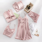 Silk Five-Piece Robe Set