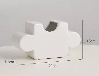 Ceramic Jigsaw Vase - Puzzle Flower Arranger