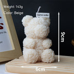 Rose Animal Soy Wax Candles - Puppy, Rabbit, Bear, Unicorn