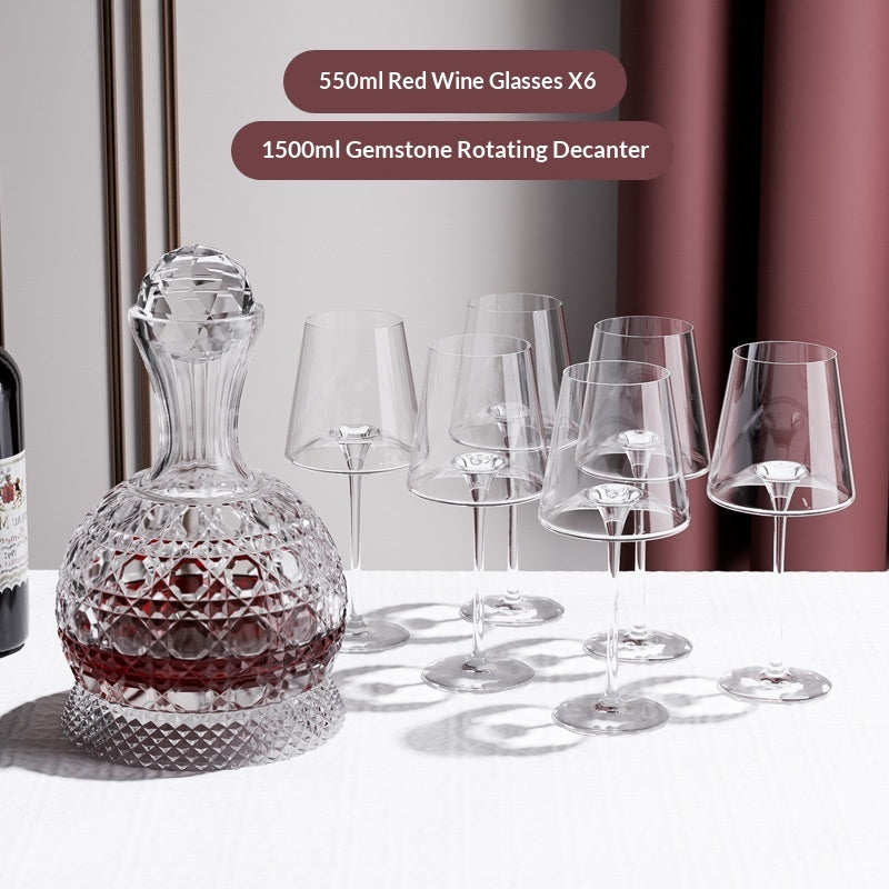 Premium Crystal Glass Red Wine Glass And Decanter Set