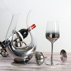 Crystal Electroplating Silver Grey Gradient Wine Glass
