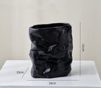 Light Luxury Electroplated Vase - Ceramic Fold Kettle Cup
