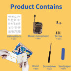 Sales Are Prohibited On The TEMU And SHEIN -MUSIC PARK 3d Wooden Puzzle Hand Colorful Butterfly Music Box You Are My Sunshine Handmade Assembly Model Kit Holidays Brthdays Christmas Gifts
