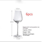 Nordic Vertical Striped Wine Glass High Leg