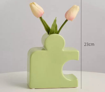 Ceramic Jigsaw Vase - Puzzle Flower Arranger