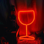 Decorative Wall LED Neon Light - Wine Glass Design