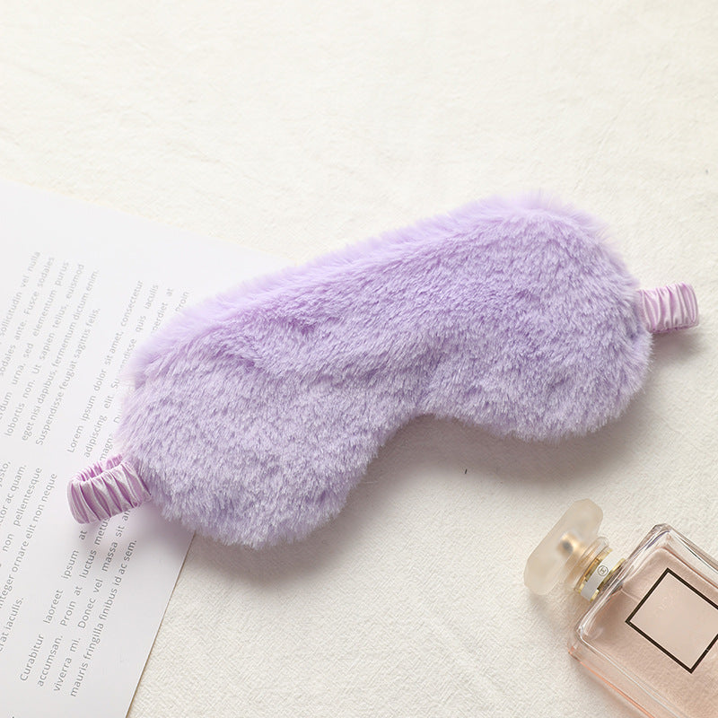 Fur blackout sleep eye mask