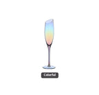 Beveled Big Belly Goblet Crystal Red Wine Electroplated Color Wine Champagne Glass