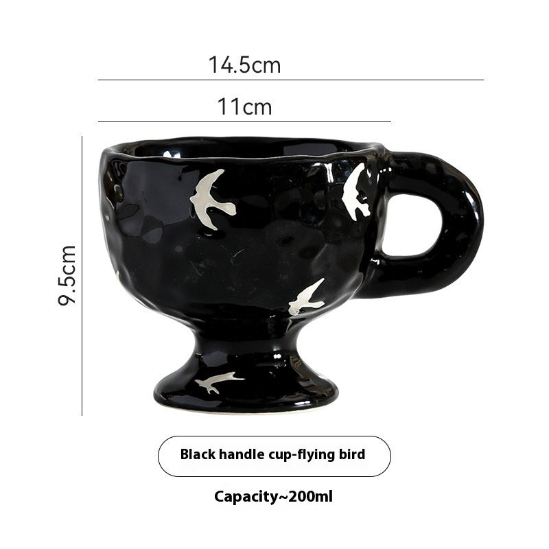 Personalized Simple Ceramic Creative Mug Hand-pinching Irregular