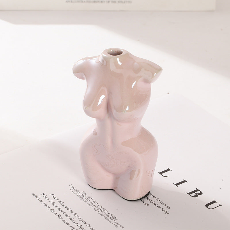Ceramic Body Art Sculpture Vase - Decorative