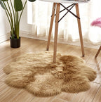 Flower Shape Faux Fur Mat