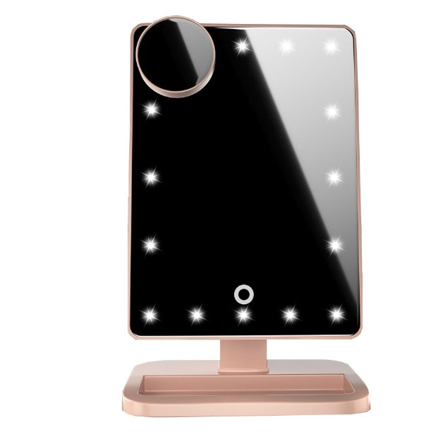 Touch Screen Makeup Mirror - 20 LED Bluetooth Speaker