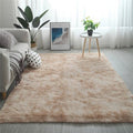 Simple Tie-Dye Long Hair Rug