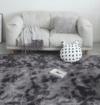 Simple Tie-Dye Long Hair Rug