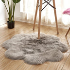 Flower Shape Faux Fur Mat