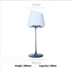 Klein Blue Crystal Glass Goblet Red Grape Wine Glass