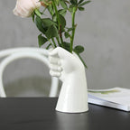 Creative Hand-Shaped Ceramic Vase - Sculptural