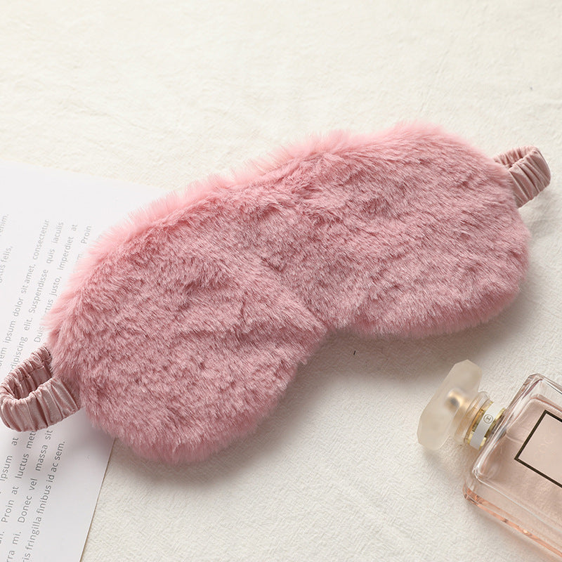 Fur blackout sleep eye mask