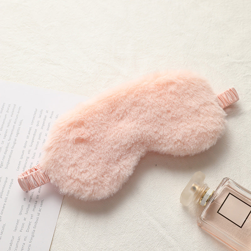 Fur blackout sleep eye mask
