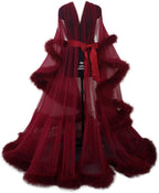 Sheer Fur Robe