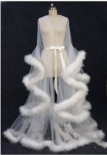 Sheer Fur Robe