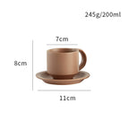 Velvet Ceramic Coffee Mug with Tray - Luxe Set