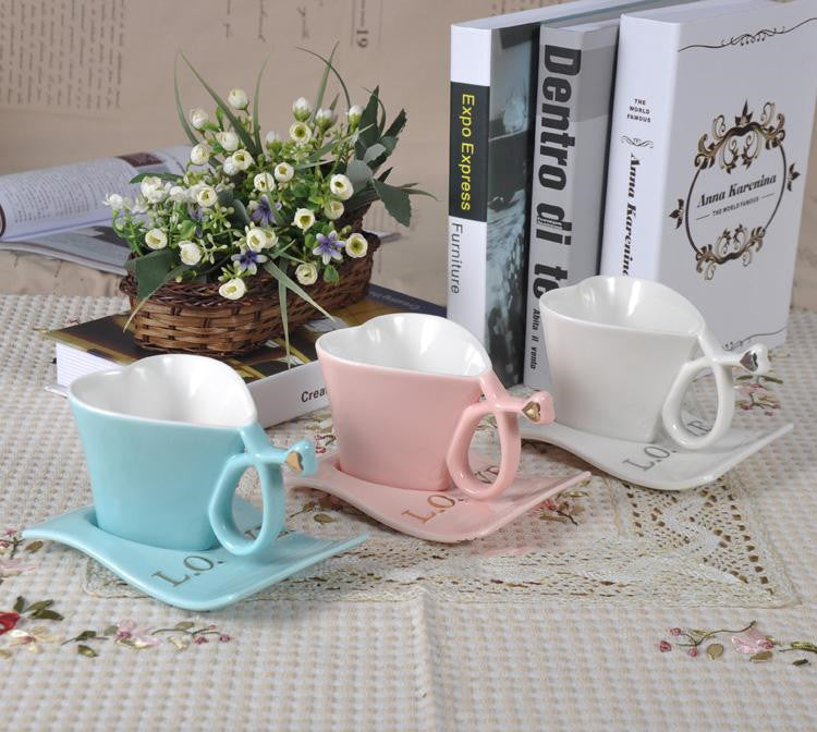 Heart Shaped Ceramic Mug