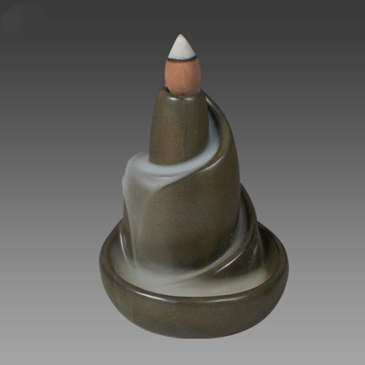 Ceramic Backflow Incense Burner - Agarwood & Sandalwood