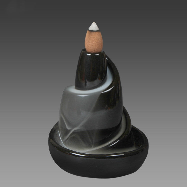 Ceramic Backflow Incense Burner - Agarwood & Sandalwood