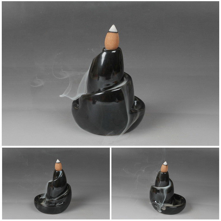 Ceramic Backflow Incense Burner - Agarwood & Sandalwood