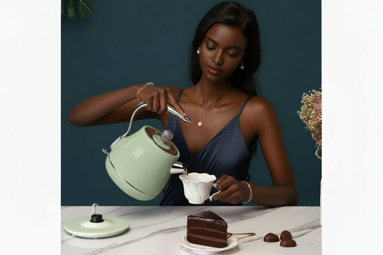 Retro European-Style Electric Kettle - Mini Small Boiler