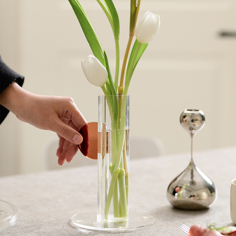 Moyu Acrylic Geometric Vase - Small Straight Splicing