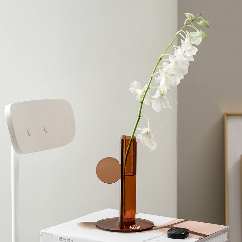 Moyu Acrylic Geometric Vase - Small Straight Splicing