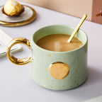 Trendy Ceramic Couple Mug Set - Pair Coffee Cups
