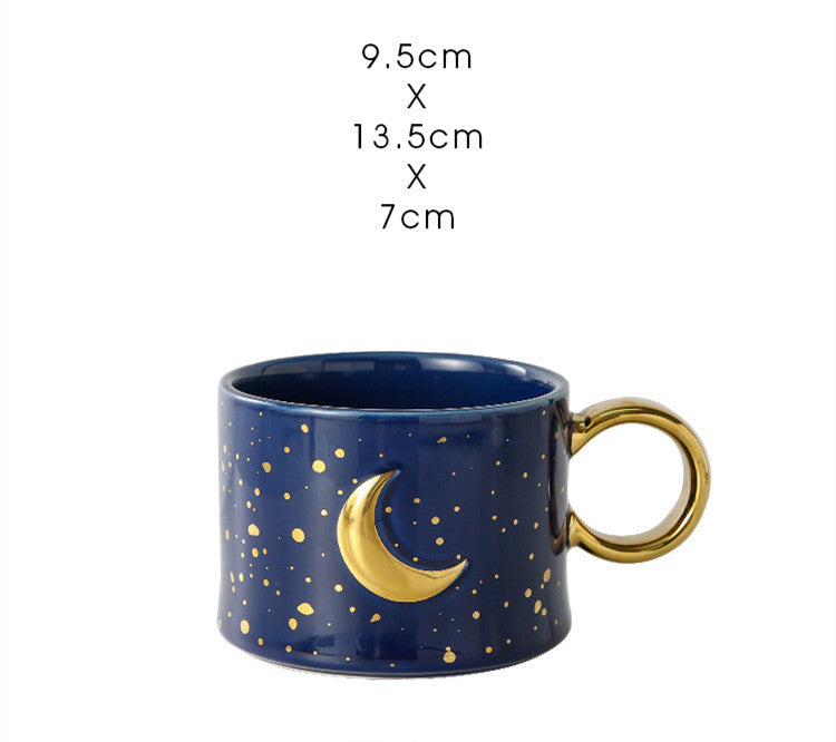 Trendy Ceramic Couple Mug Set - Pair Coffee Cups