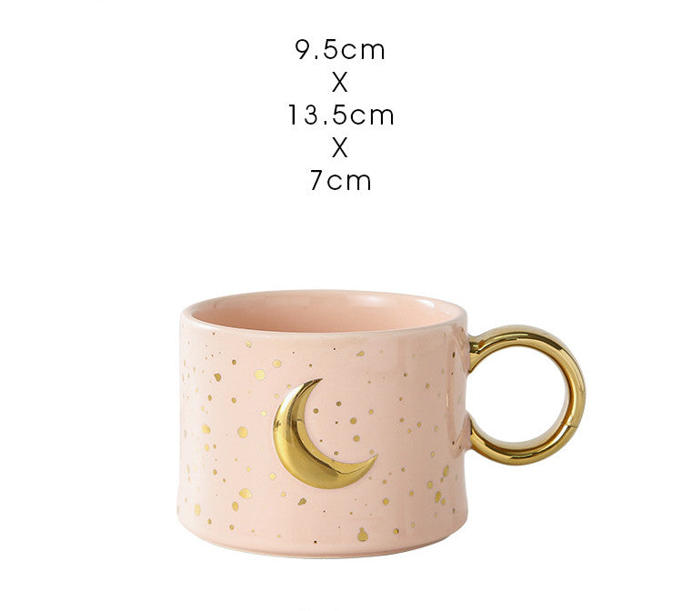 Trendy Ceramic Couple Mug Set - Pair Coffee Cups
