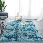 Simple Tie-Dye Long Hair Rug