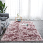 Simple Tie-Dye Long Hair Rug