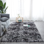 Simple Tie-Dye Long Hair Rug