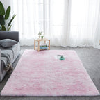 Simple Tie-Dye Long Hair Rug