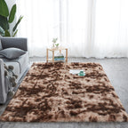 Simple Tie-Dye Long Hair Rug
