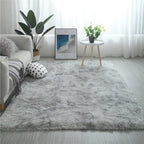 Simple Tie-Dye Long Hair Rug