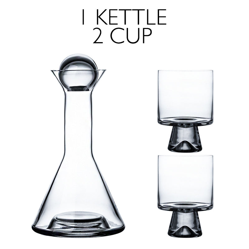 European-Style Crystal Glass Electroplating Rose Gold Water Jug American Decanter Wine Set
