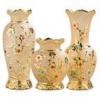 Gold Electroplated Ceramic Vase - European Style Decor