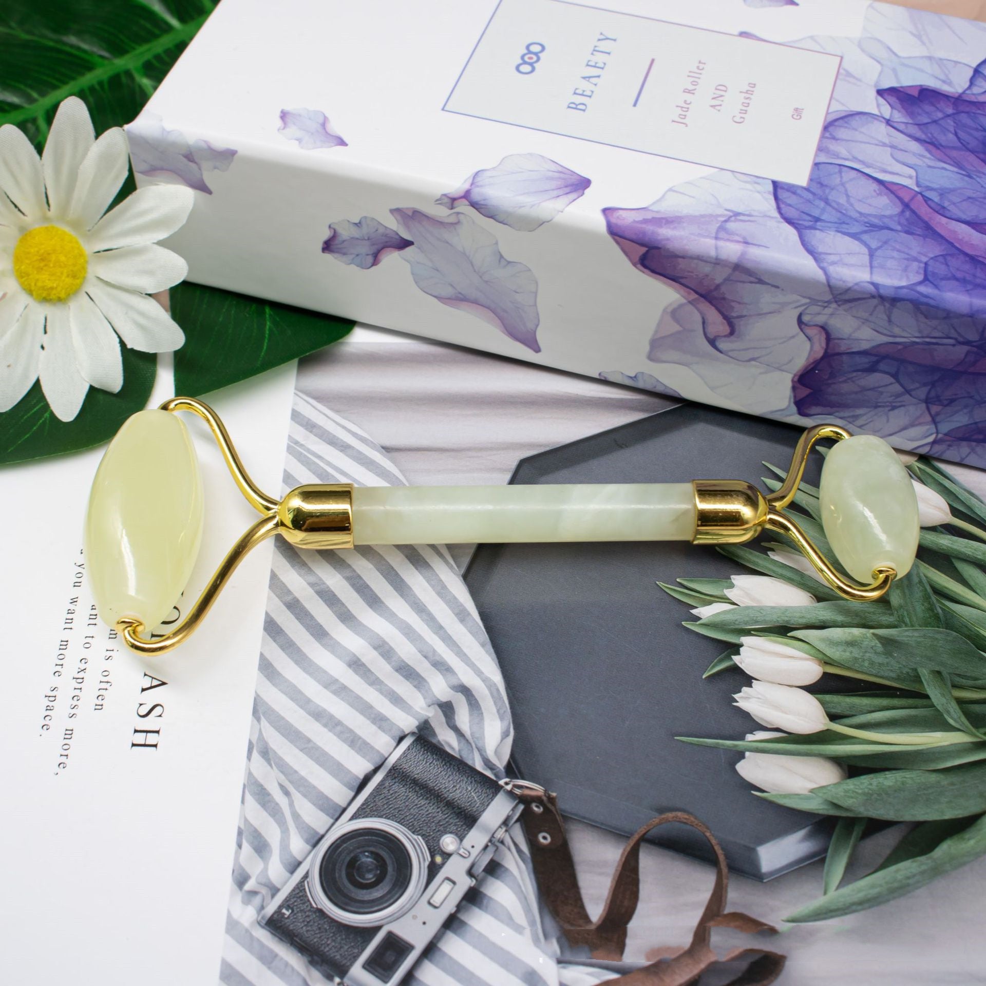 Jade Roller - Double-Head Facial Massager
