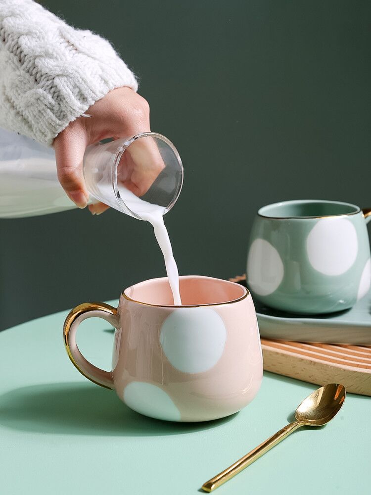 Nordic Ins Phnom Penh Oatmeal Cup Milk Cup Big Belly Cup Heatable Breakfast Cup Ceramic Cup Mug Large Capacity
