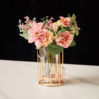 Nordic Wrought Iron & Glass Candle Holder Vase